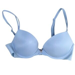 Victoria's Secret‎ Push-Up T-Shirt Bra 32C Light-Blue